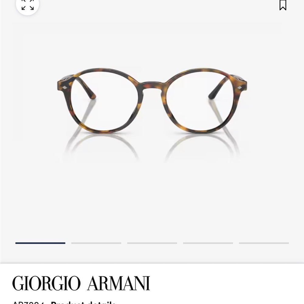 Giorgio Armani Phantos Frames in Yellow Havana